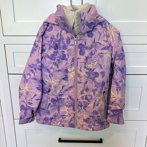 Columbia Purple Puffer Jacket Lightweight Water-Resistant S7-8 (true size 6/7)